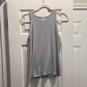 Old Navy Black and White Striped Tank Top